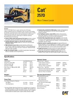 cat 257d specifications